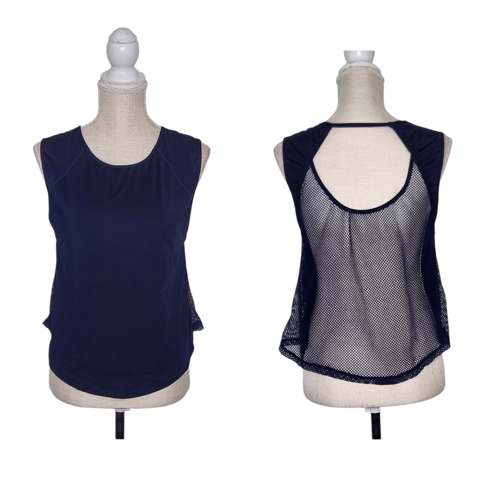 5/$15 Shein Blue Mesh Athletic Tank Top